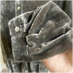 J Jill Womens Velvet Tunic Top Size MediumPewter Dark Academia Whimsigoth Witchy Brown Size M Photo 7