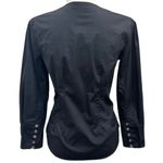 Veronica Beard  Black Peplum Pintuck Structured Minimalist Office Siren Blouse Photo 2
