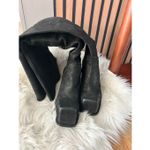 John Fluevog  boots knee high black size 7 RARE square front real leather suede Photo 8