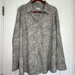 Denim & Co D&Co.  Animal Print Button Front Blouse Top Photo 0