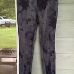 Tahari Faux Leather Charcoal Tie Dyed Leggings Photo 0