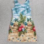 VTG KYs Hawaiian Dress Womens S Tropical Floral Beach Sleeveless Mini Sundress Green Photo 9