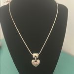 Brighton  Vintage CAFE AU LAIT Retired Heart Pendant Silver Tone Necklace Photo 4