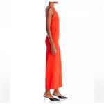 AQUA  Women's Orange Button-Front Jumpsuit Wide Leg Sleeveless‎ Back Cut Out Photo 2