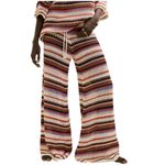 Aerie NWT Crochet Party Pant in Natural Multi-Color Size XS Photo 3