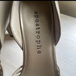 Apostrophe vintage leather upper pointed - toe pumps heels 7 U.S size tan Photo 2