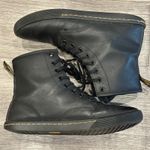 Dr. Martens  Black Faux Leather Sheridan Matte Casual Boots Lace Up High Top Sz 9 Photo 3