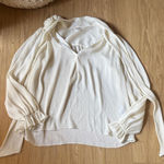 River Island  Cream Blouse with Ruffle Details Photo 0