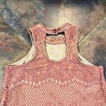 Dina Be  Pink Rose Lace Halter MIDI Dress Small Photo 9