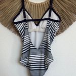 Nautica Black and White Halter One Piece Swimsuit Photo 2