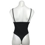 Missguided  Women's Black Spaghetti Straps Square Neck One Piece Bodysuit Size 4 Photo 1