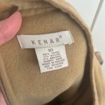 Kenar  95% wool mockneck tan dress vintage size 10 holiday winter minimalist Photo 2