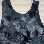Calvin Klein  Performance Black Tie Dye Twist Back Cropped Tank Top Size Small Photo 15