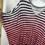 Soma  Women's Batwing Striped Ombre Lounge Nightgown Multicolor Size Small Photo 2