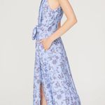Sachin + Babi  Casey Blue Floral Sleeveless Belted Button Up Midi Shirt Dress 4 Photo 1