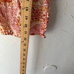 Cynthia Rowley  Paisley Flutter Sleeve Blouse Size M Boho‎ Chic Crinkle Rayon Top Photo 8