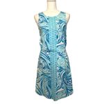 Lilly Pulitzer Windward Dress Resort White Blue Sea Ruffles Mini Beach Summer Photo 3