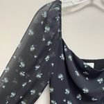 Wilfred Emmylou Mini Dress Puff Sleeve Forget Me Not Floral Black Size 4 Photo 7