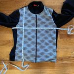 Rapha x Liberty Gray‎ Geometric Print Bomber Jacket Women's S Cycling Style Zip Black Size M Photo 8