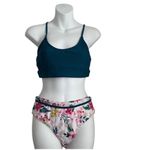 Beachsissi Floral Printed Bikini Set Top Bottom Small Pink Green Photo 10