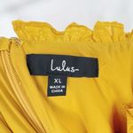 Lulus  Charm and Charisma Burnout Floral Midi Dress in Mustard Yellow XL‎ Photo 8