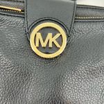 Michael Kors MICHAEL Black Leather Large Fulton Crossbody Bag gold hardware Photo 3