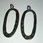 Aged Silver Tone Glass Floral Bead AB Rhinestone Boho Necklace Earrings Set Photo 6