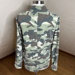 Mother Shirt Womens XS Green Linen Lyocell Camouflage Loose Veteran Button Up Photo 10