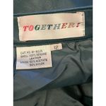 Together Leather Skirt Womens 12 Blue High Waist Pencil Genuine Lined Midi YKK Photo 4