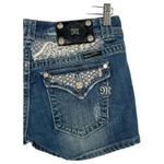 Miss Me  Shorts Womens 28 Blue Denim Lace Rhinestone Embellished Medium Wash Jean Photo 7