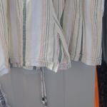 Kelly Renee linen blend romper playsuit sleeveless in tan, beige and green size large. Photo 8