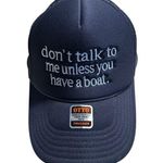 Otto "Don't Talk to Me" Trucker Hat Snap Back Adjustable Navy Funny Novelty NWT Blue Photo 0