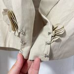 ASOS NWT Luxe 3D Flower Crop Blazer in Stone Tan size 10 Photo 7