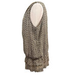 Dress Barn  Sleeveless Blouse Top XL Brown White Photo 5