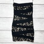 G by Guess GUESS Strapless Bandage Lace Illusion Bodycon Mini Dress Black & Cream Size XS Photo 1