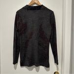 Nina Leonard dress Vintage Dark Floral Collared Cardigan wool blend‎ size small Purple Photo 4