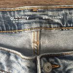Old Navy  Blue Distressed Jeans 26 high Rise OG Straight Denim Photo 2