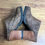 Nakedfeet Proper Mule Heel‎ Women's 8 Calf Hair Animal Print Clog Brown Photo 9