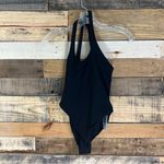 Revolve L*Space Phoebe One Piece in Black Ribbed One Shoulder Size 4 NWT Photo 2