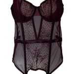 Victoria's Secret NWT ‎ Lace Corset Bustier Lingerie Purple Size Large Photo 0