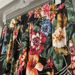 Forever 21 F21 Black Multicolored Tropical Floral Printed High-Waist Shorts - S Photo 5