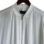 ZARA Y2K Women Bomber Jacket XS White Retro Streetwear Satiny Fairycore Academia Photo 5