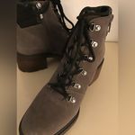 Lucky Brand women beige suede Dareek combat hiking boots US 10 Euro 42 Photo 3