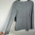 Lulus Womens Cinch Side Shirt Gray Long Sleeve Blouse Stretch Soft Bow Small NWT Photo 10