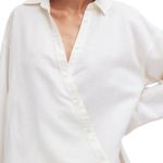 Madewell NWD Asymmetric Button Front Cover Up Linen Blend Long Sleeve Tunic XXS Photo 1