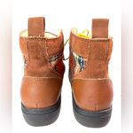 Alegria  by PG Lites 8 Brown and Orange Plaid Lace Up Boots Photo 1