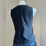 Ellen Tracy .Black Sleeveless Dress Or Casual Top 93% Silk Zipper In Back SZ 6 Photo 3