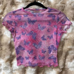 SheIn Cute pink crop top, see through Photo 0