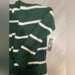No Boundaries  Forest Green and White Striped Cardigan‎ Photo 2
