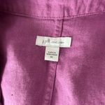 J. Jill Love Linen Summer Blazer and Wide Leg Crop Pant Set Wild Orchid Sz S/XS Pink Photo 4